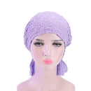Cotton Turban Caps Elastic Muslim Headscarf for Adults Women Warp Head Scarve