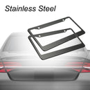2pcs 12 x 6 in Stainless Steel Car License Plate Frame Cover Kit
