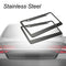 2pcs 12 x 6 in Stainless Steel Car License Plate Frame Cover Kit