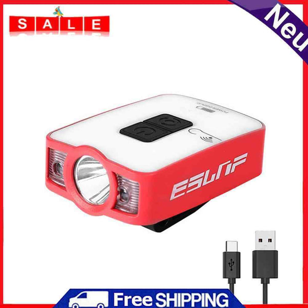 LED Smart Sensor Cap Clip Light XPG + COB Portable Headlamp for Fishing (Red)