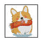 2 Strands Smiling Dog Partial Embroidery Stamped Cross Stitch Home Decor Gifts