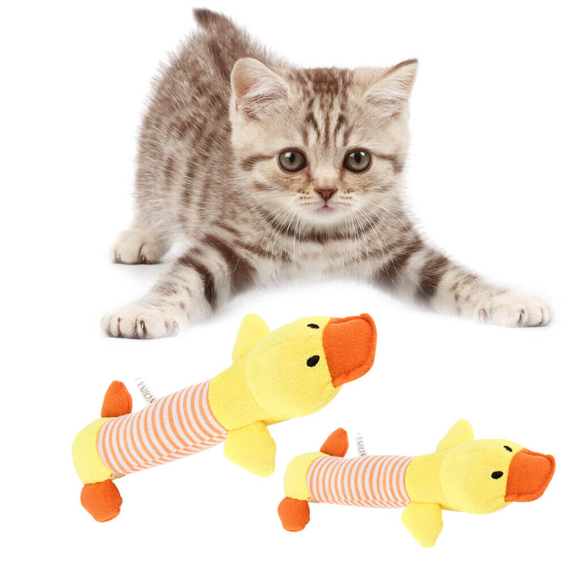 Pet Puppy Chew Squeaker Squeaky Plush Sound Ball For Dog-duck