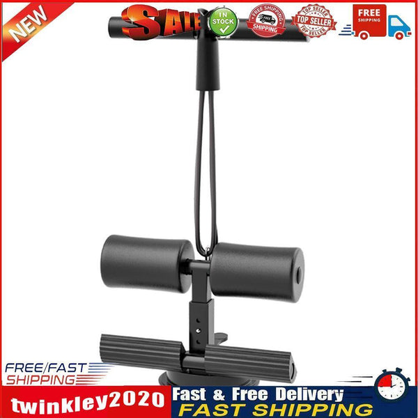 Sit Up Aid Trainer Self-Suction Home Fitness Sit Ups Assistant Bar (Black) Newly