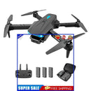 YLR/C S89 4K HD Dual Camera 2.4GHz Foldable RC Drone with 3 Battery (Black)