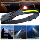 LED Headlamp, 350 Lumens Waterproof Headlight with All Perspectives Inducti
