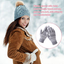 2pcs Unisex Warm Knitted Gloves Anti-Cold Thickened Jacquard Full Finger Glov