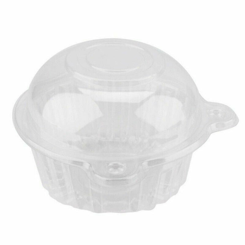 Disposable Reusable Muffin Cup Cake Holders Boxes Cases Set Plastic Cupcake
