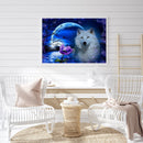 Rose and Wolf Diamond Painting Kits Full Square Drill 40x30cm (ZQF8896)