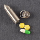 Portable Titanium Drug Holder Case Waterproof Tablet Box with Keychain (M)