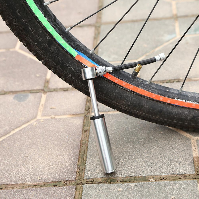 Aluminum Alloy MTB Bike Mini Air Pump Mountain Cycling AV/FV Ball Tire Inflator