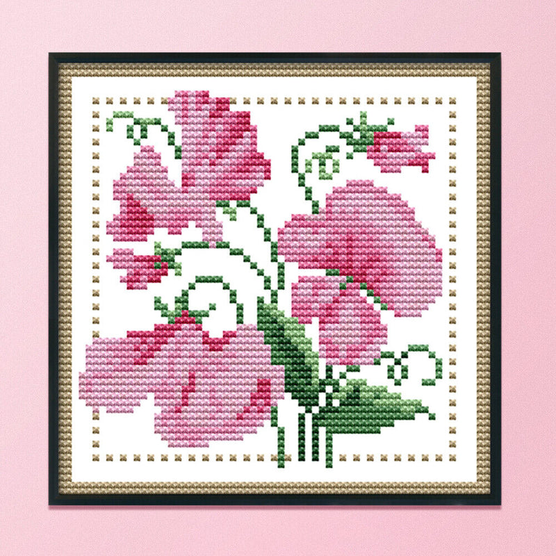 12 Months Flower Cross Stitch DIY 14CT Stamped Handmade Crafts Home Decoratio