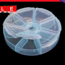 Portable Organizer Pill Round Box 7 Slot Health Pill Box Medicine