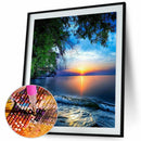 5D DIY Full Drill Diamond Painting Sunrise Cross Stitch Embroidery Ornament