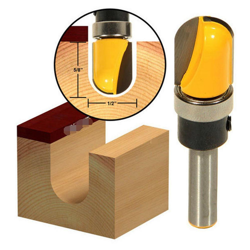 1pc 1/4in SH 5/8in  Full Length Ball Round Nose Router Bit Milling Cutter