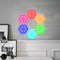 6pcs Colorful RGB Splicing Lamp Hexagonal Induction Quantum Honeycomb Light