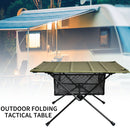 Outdoor Folding Table with Net Pocket Aluminum Alloy Desk for Picnic Barbecue