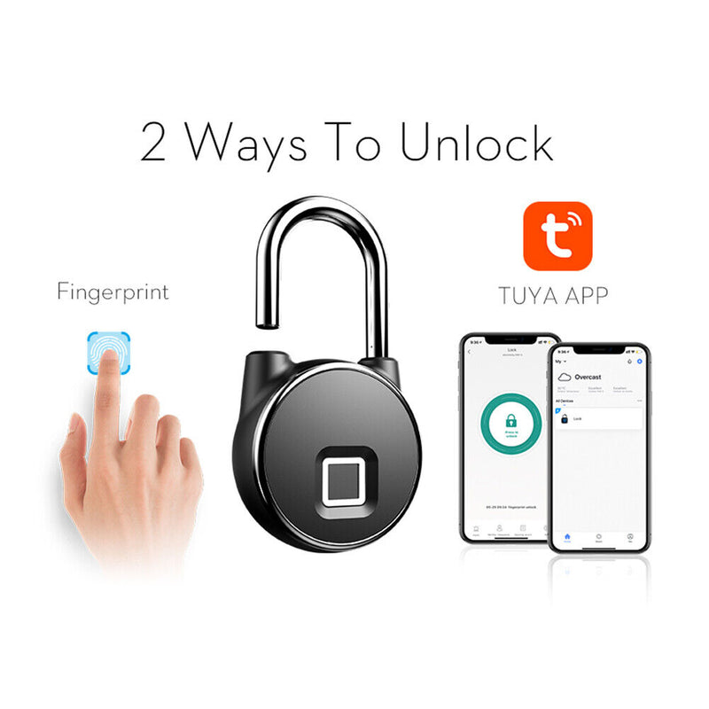 Tuya Biometric Fingerprint Password, Keyless Padlock for Ko