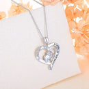 Gifts Women Girls Zircon Elephant Necklace "Always In My Heart" Animal Pendant