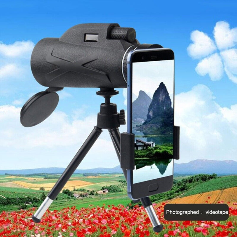 #A 80X100 HD High Magnification Monocular with/without Tripod Phone Clip Outdoor