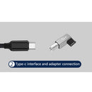 USB Type C to USB Type B Adapter for Printer MIDI Controller (White Elbow)