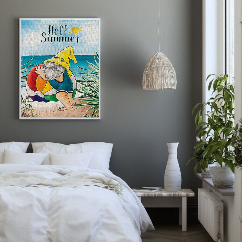 Frameless Painting By Numbers Summer Goblin DIY Handmade Drawing On Canvas Kit