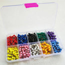 Office School Thumbtacks Plastic Head with Steel Point Map Tacks Push Pins