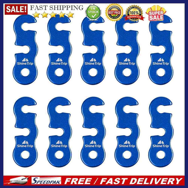 ShineTrip 10pcs Camping Tent Cord Wind Rope Buckle Aluminum Tensioners Fasten