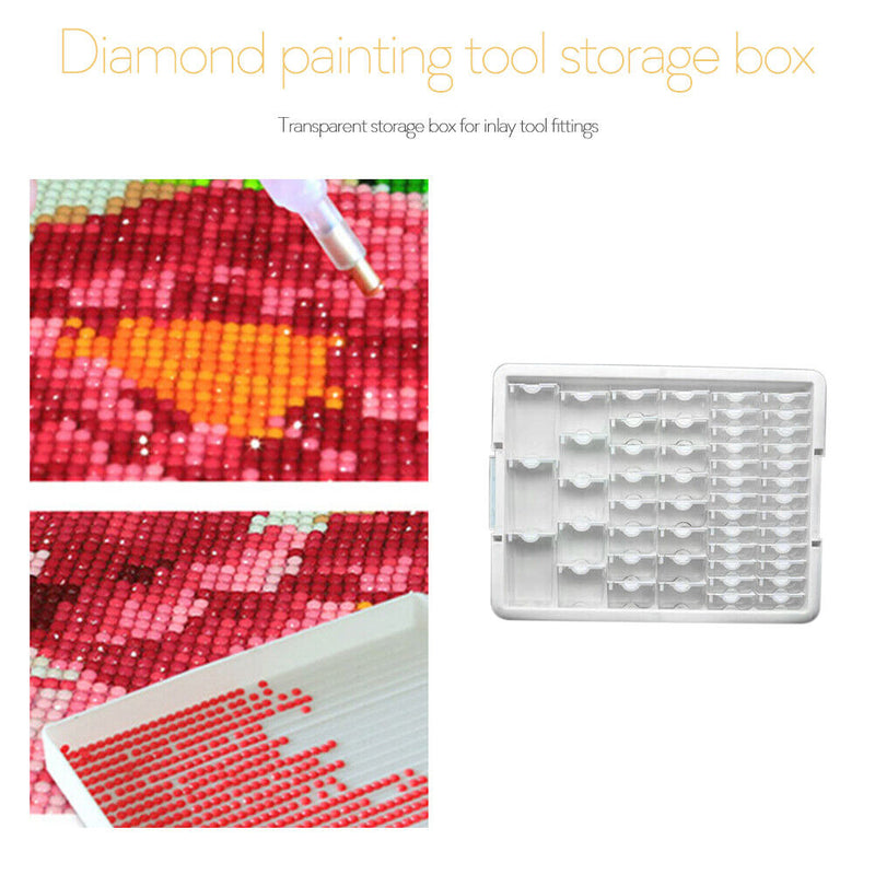 50 Grids Diamond Painting Box Embroidery Rhinestone Beads Storage Organizer Case