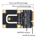 M.2 Key To Mini PCI-E Wireless Card Converter NGFF WiFi Module (With Cable)