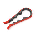 4 in 1 Lid Jar Opener Nonslip Can Bottle Opener Kitchen Tool (Red Gray)