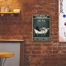 #A Fashion Metal Signs Decorative Wall Anti Glare Perfect Size for Cafes Decorat
