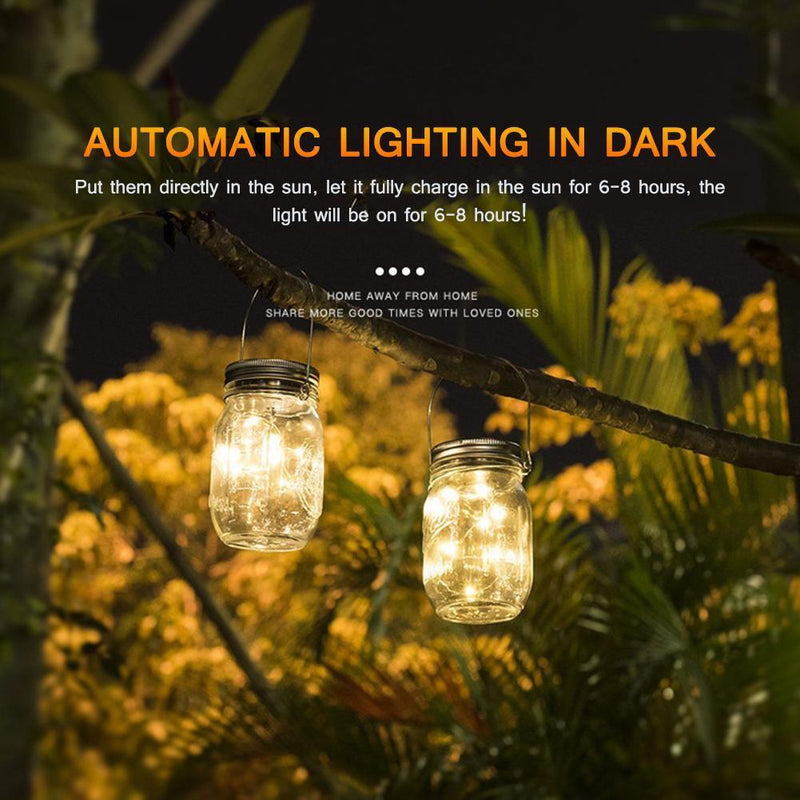 LED Solar Fairy Mason Jar Light Party Wedding Garden Decor (Warm Light 1 m)