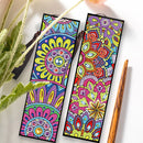 2pcs DIY Diamond Painting Leather Bookmark Special Shape Drill Tassel Art C