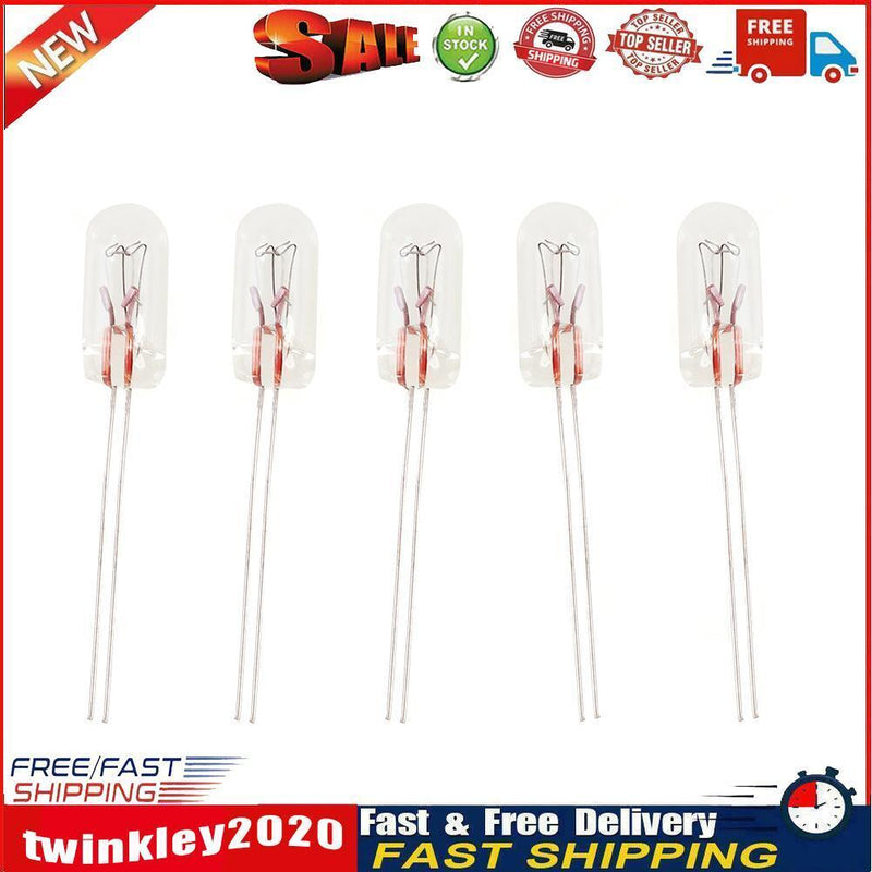 5pcs T5 14V Car Instrument Panel Audio Gear Indicator Light Bulbs Amber Newly