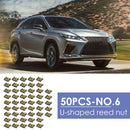 50pcs U Type Nuts Car Interior Door Trim Panel Fastener Clip U Nuts (No.6) Newly
