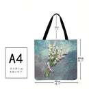 Jumpcar Bouquet Printed Shoulder Shopping Bag Casual Large Handbag