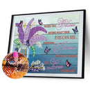 5D Diamond Painting Kit DIY Flower Letter Special Shape Partial Drill Home