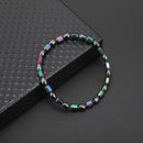 Women Therapy Bracelet Health Care Hematite Round Stretch Anklet Jewelry(1)