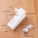 Portable Heat Sealer Rechargeable Food Snack Storage Bag Sealing (White) Newly