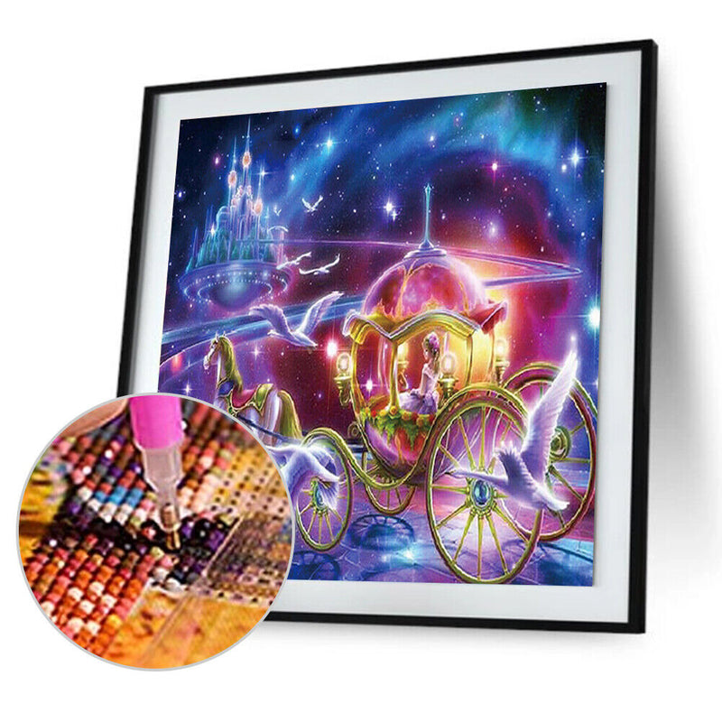30 * 30cm 5D diamond embroidery princess carriage handmade diamond mosaic picture