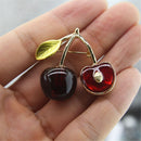 Jewelry Pins Coat Cardigan All-match Fruit Cherry Pins Temperament Red Brooches