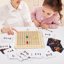 Wooden Hundred Board Preschool Training Montessori Chart Game for 7-14Y Children