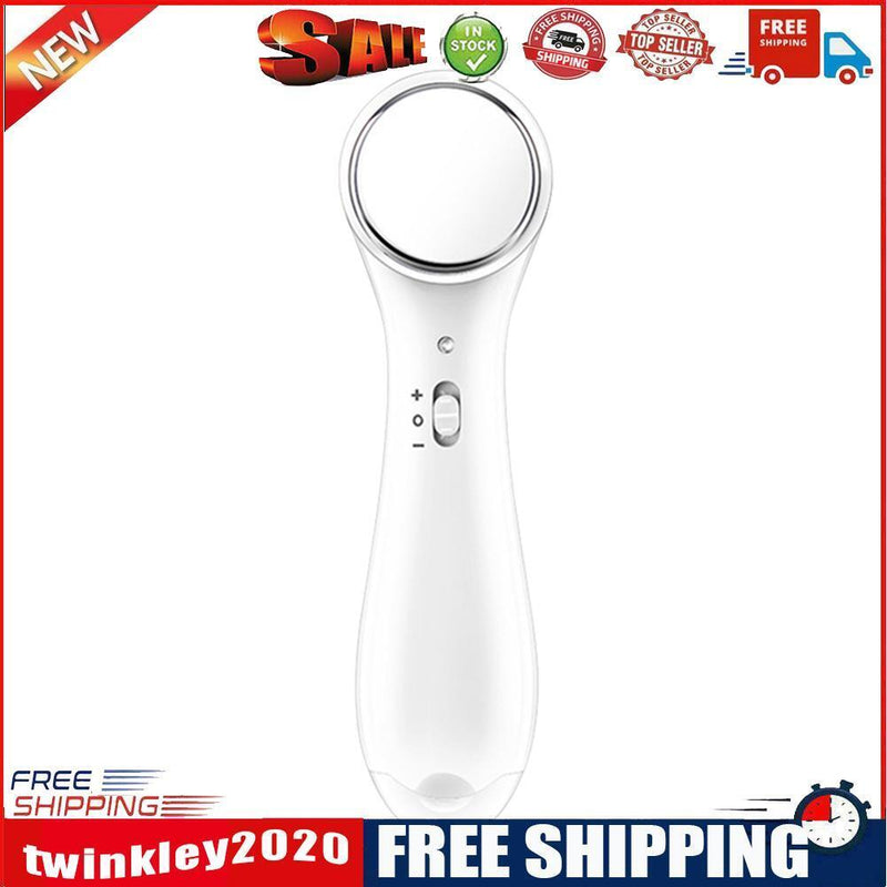 Ultrasonic Ion Face Lifting Beauty Device Skin Care Facial Massager (White)