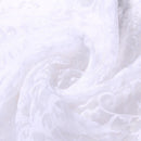 Window Curtain Plant Floral Pattern Sheer Voile Tulle Drape Valances White