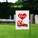 Love Car Door Decoration Flag for Home Linen Flag Wall Plaque Hanging Ornam