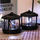 Solar LED Light Rotating Lighthouse Landscape Lamp Garden Decoration (A) Newly