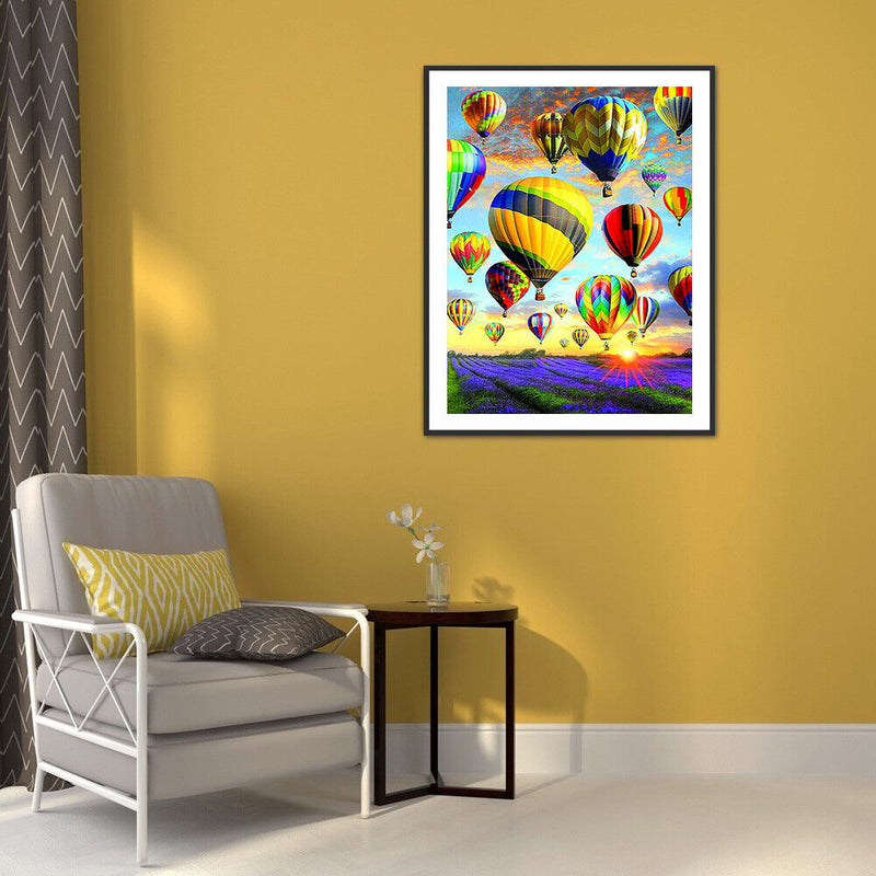 5D Diamond Painting Kit Hot Air Balloons Full Round Drill DIY Mosaic Crafts