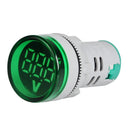 5pcs AC Round LED Digital Display Voltage Meter Ampermeter Monitor (Red)