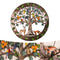 Iron Wall Sculptures-Metal Round Wall Decor with Tree Deer Fox Home Decor Newly