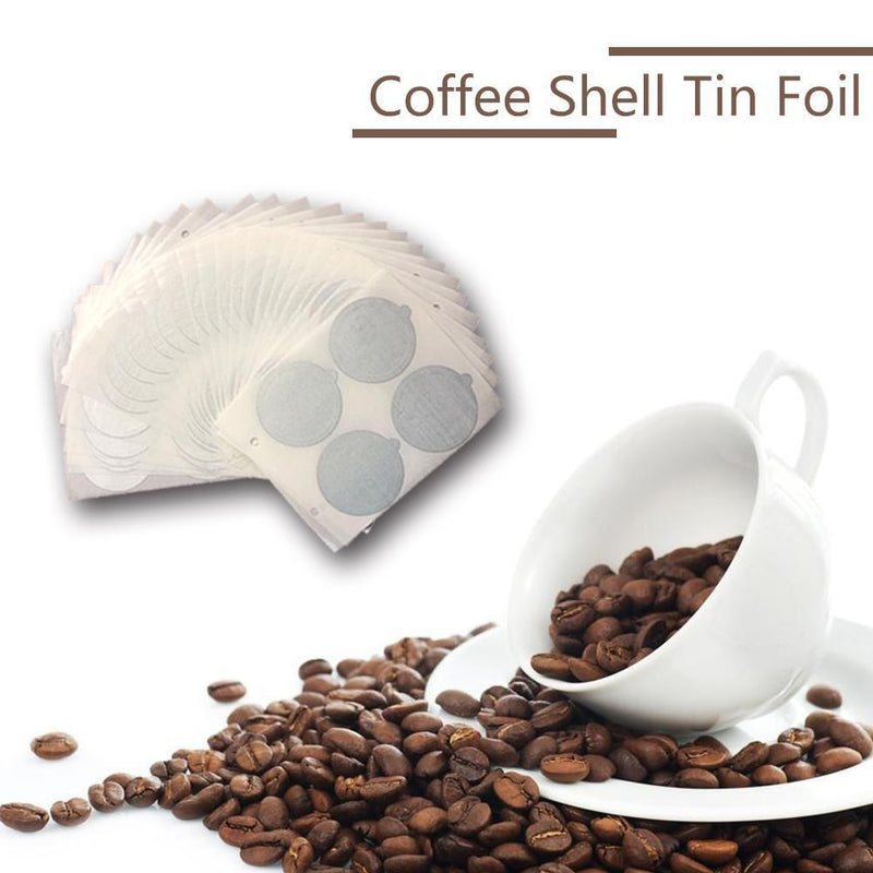 100pcs Self Adhesive Aluminum Foil Paper Brewer Lid Coffee Capsule Flim Sti